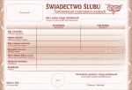 Zaświadczenie - Świadectwo Ślubu (paczka 50 szt.)