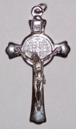 Krzyż-medal- św. Benedykta-stella srebrny