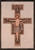 Krzyż św. Franciszka z Asyżu - tkany